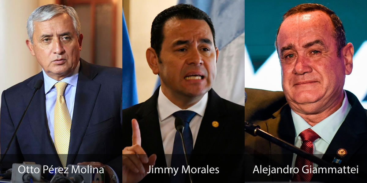 Otto Perez Molina - Jimmy Morales - Alejandro Giammattei Otto Perez Molina - Jimmy Morales - Alejandro Giammattei