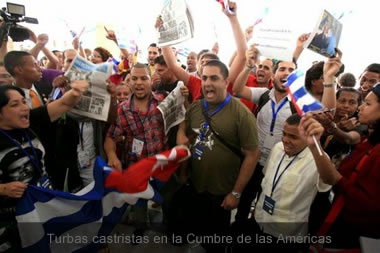 Turbas Castristas en la Cumbre de Panamá 2015 Turbas Castristas en la Cumbre de Panamá 2015